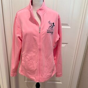 Disney DVC Saratoga Springs Resort Pink Women's Zip-Up Jacket Size L NWT